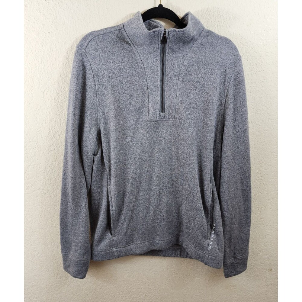 Dunning Golf Womens S Gray Long Sleeve Quarter Zip Mock Neck Pullover